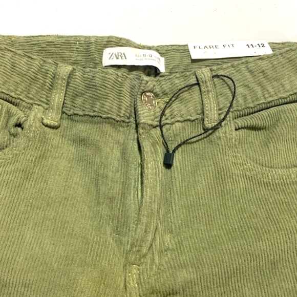 (11/12)💚Zara💚 Khaki Corduroy Jean👖W12.5"×L34" - Picture 4 of 6